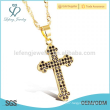 Women cross necklace,thin gold sideways cross necklaces jewelry